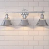 Truncated Cone Shade Vanity Light - 3 light