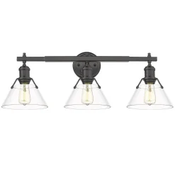 Truncated Cone Shade Vanity Light - 3 light