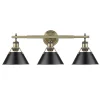 Truncated Cone Shade Vanity Light - 3 light