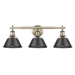 Truncated Cone Shade Vanity Light - 3 light