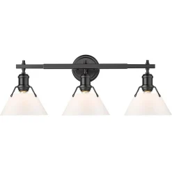 Truncated Cone Shade Vanity Light - 3 light
