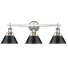Truncated Cone Shade Vanity Light - 3 light
