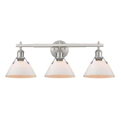 Truncated Cone Shade Vanity Light - 3 light