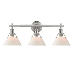 Truncated Cone Shade Vanity Light - 3 light