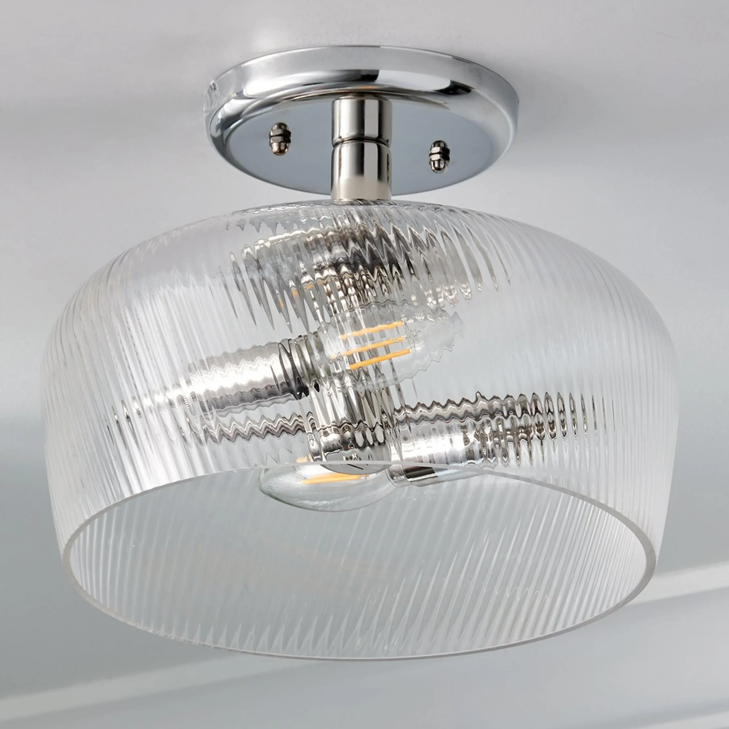 Turbulator Semi-Flush Ceiling Light