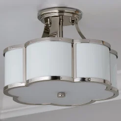 Urban Floral Semi-Flush Ceiling Light - 2 Light