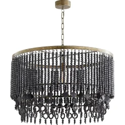 Valencia Wood Bead Pendant - Drum