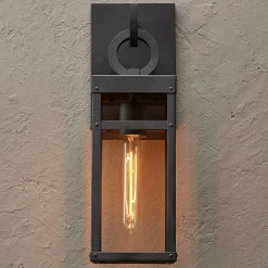 Vintage Suspended Pane Outdoor Sconce - Small