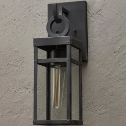 Vintage Suspended Pane Outdoor Sconce - Small