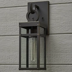Vintage Suspended Pane Outdoor Sconce - Small