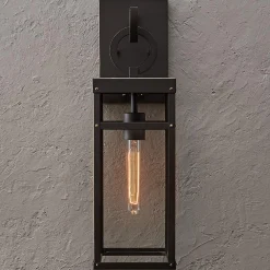 Vintage Suspended Pane Outdoor Sconce - Medium
