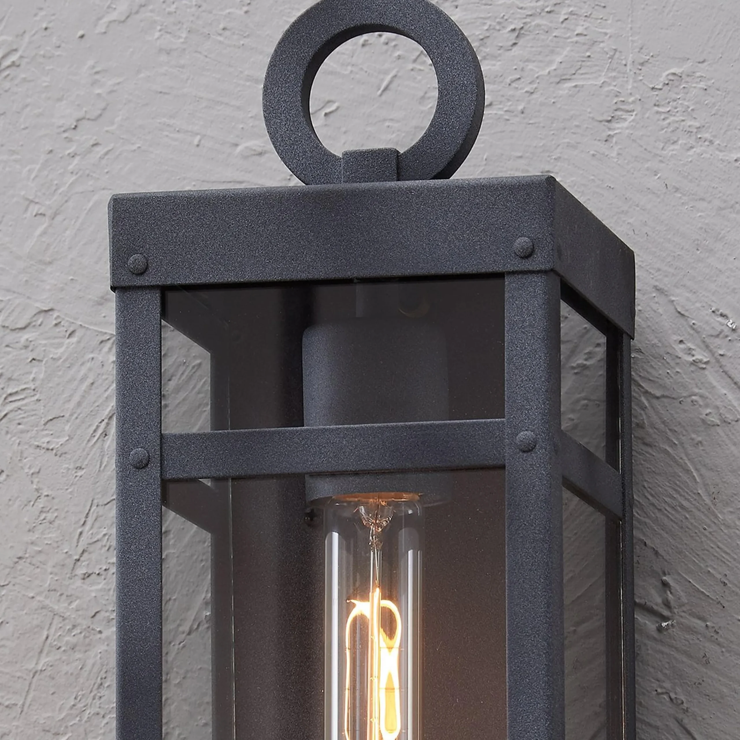 Vintage Suspended Pane Outdoor Pocket Sconce