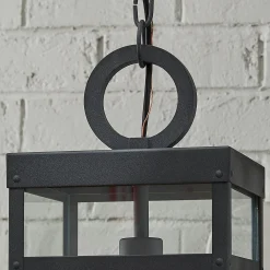 Vintage Suspended Pane Outdoor Pendant