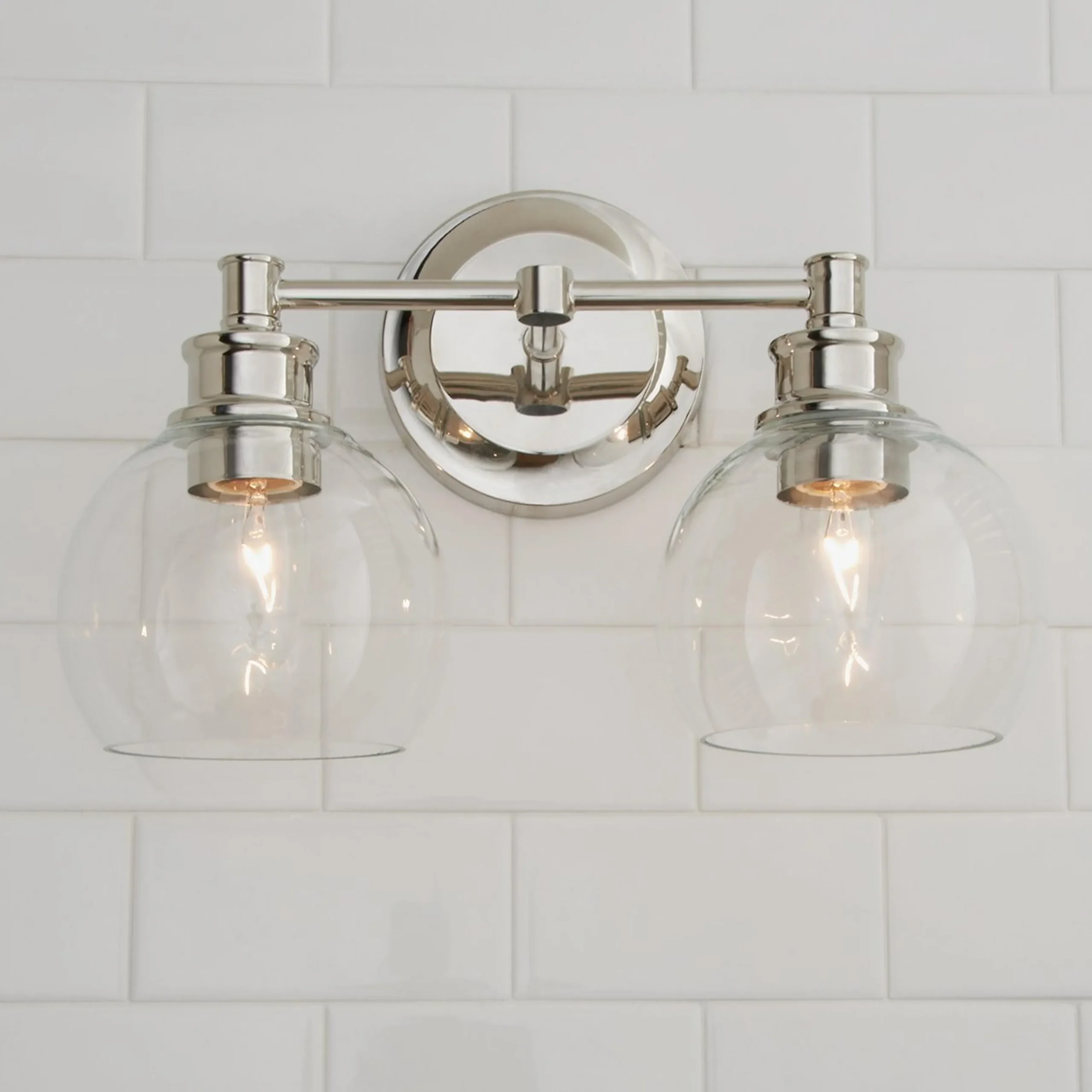 Volta Glass Vanity Light - 2 Light