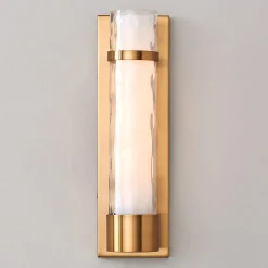 Wave Pattern Glass Sconce - Large