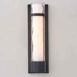 Wave Pattern Glass Sconce - Large