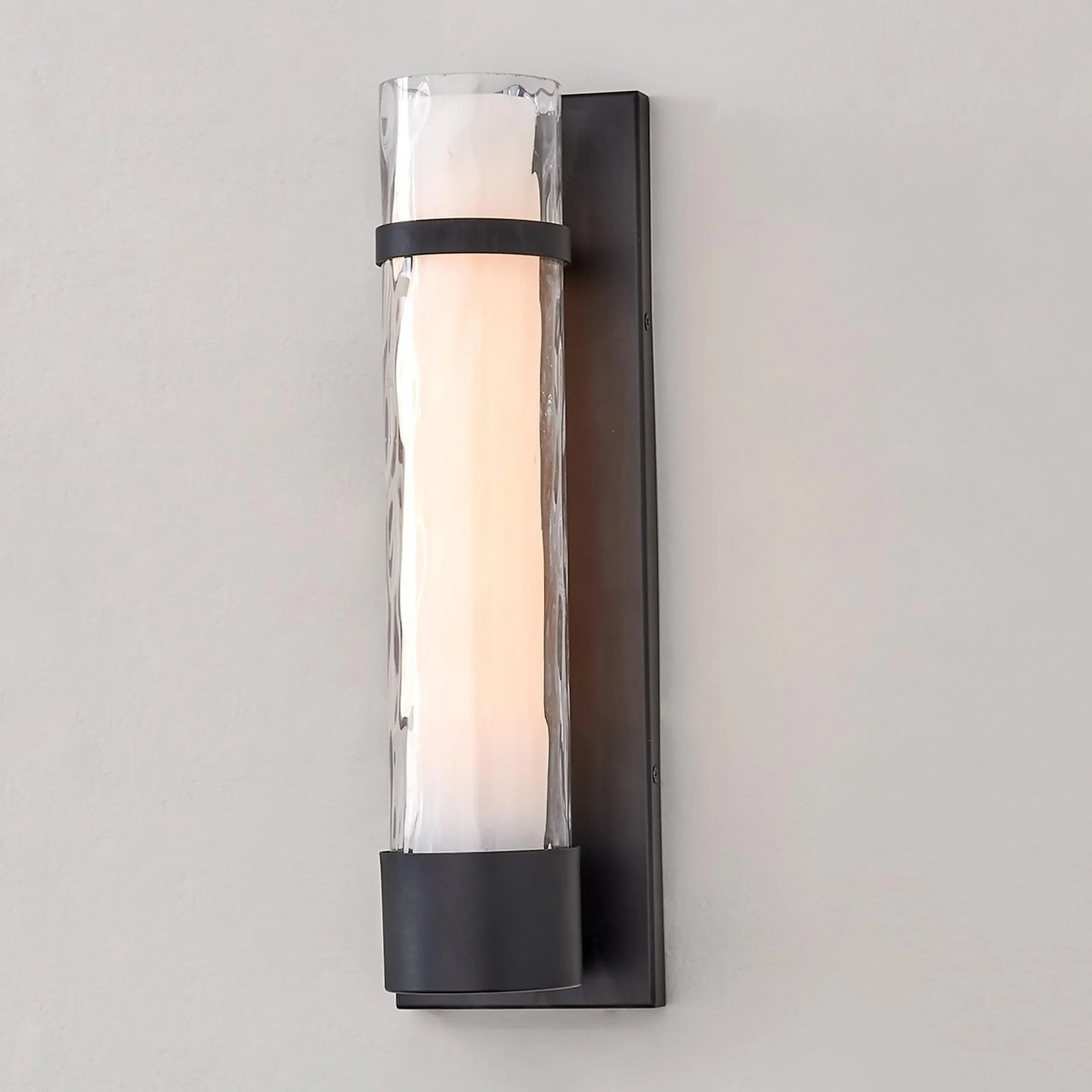 Wave Pattern Glass Sconce - Large