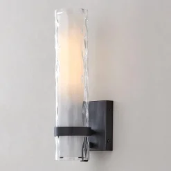Wave Pattern Glass Sconce - Small