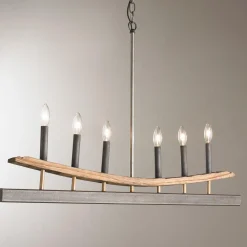 Wendy Umanoff Whiskey Barrel Stave Chandelier