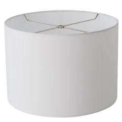 14" White Cotton Duck Drum Shade