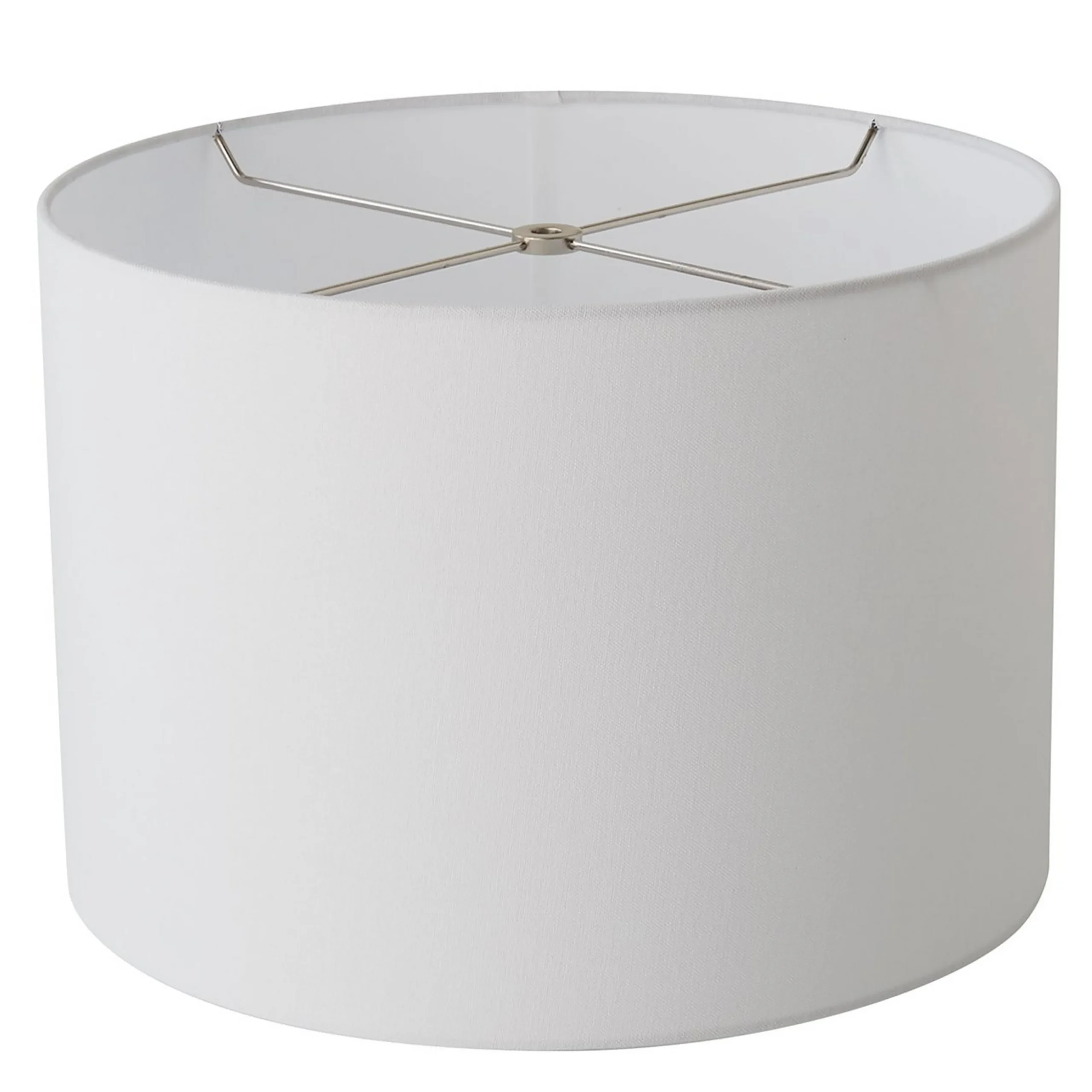 14" White Cotton Duck Drum Shade