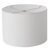 14" White Cotton Duck Drum Shade