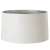 18" White Gloss with Silver Lining Lamp Shade