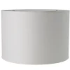 20" White Linen Drum Shade