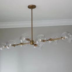 Xaviero Glass Island Chandelier - Clear