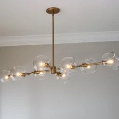 Xaviero Glass Island Chandelier - Clear