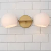 Xaviero Glass Vanity Light - 2 Light - Opal