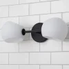 Xaviero Glass Vanity Light - 2 Light - Opal