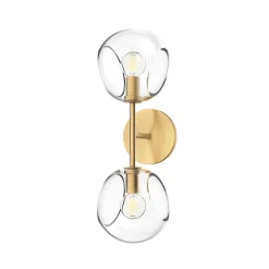 Xaviero Glass Vanity Light - 2 Light - Clear