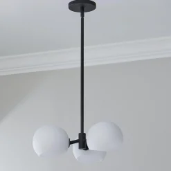 Xaviero Transitional Glass Chandelier - 3 Light - Opal