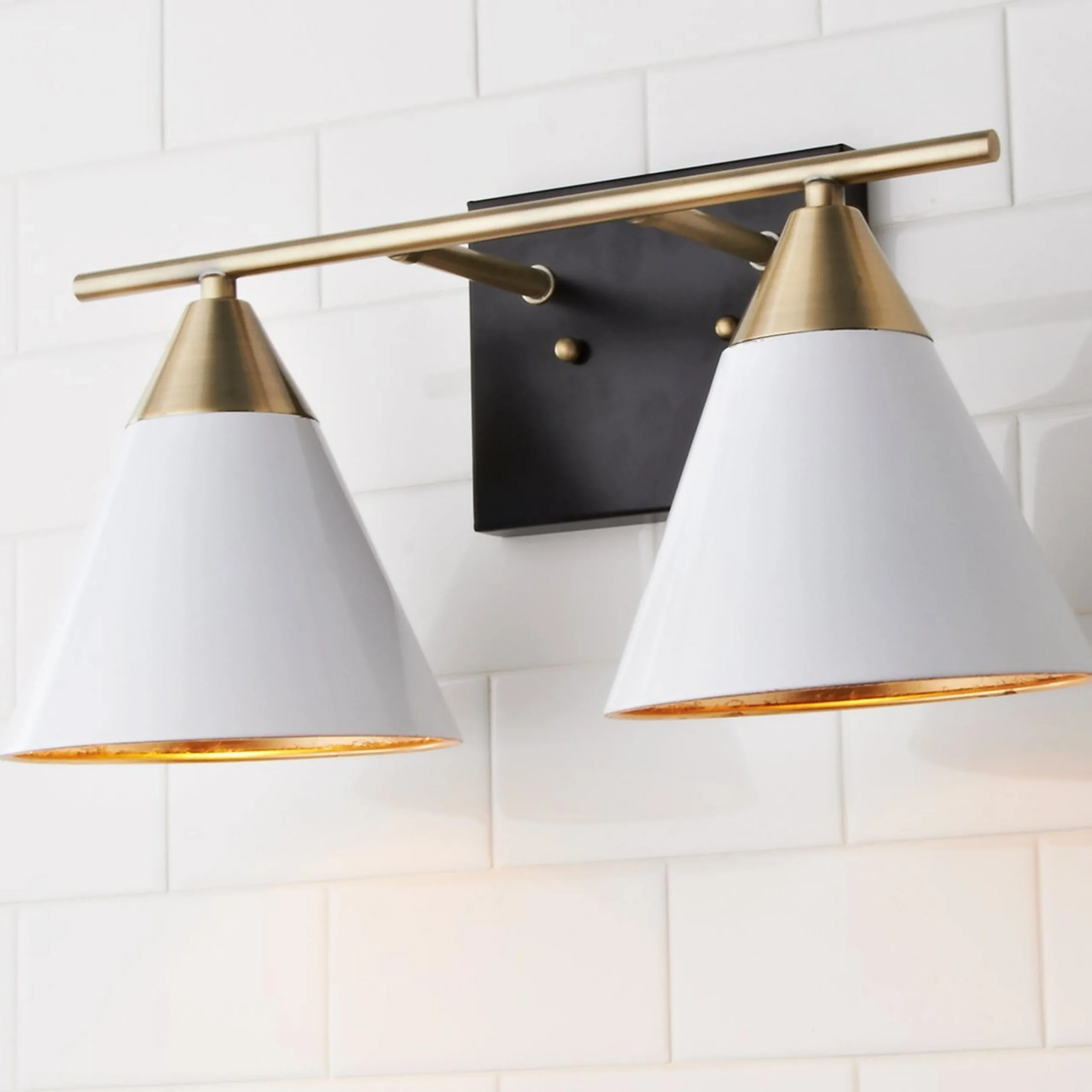 Young House Love Clad Cone Vanity Light - 2 Light