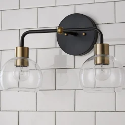 Young House Love Clear Glass Bubble Vanity Light - 2 Light