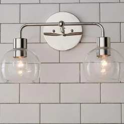 Young House Love Clear Glass Bubble Vanity Light - 2 Light