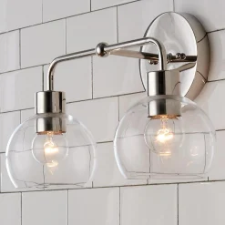 Young House Love Clear Glass Bubble Vanity Light - 2 Light