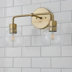 Young House Love Clear Glass Bubble Vanity Light - 2 Light