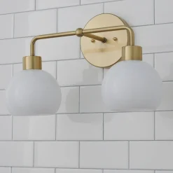 Young House Love Opal Glass Bubble Vanity Light - 2 Light