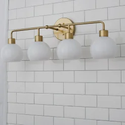 Young House Love Opal Glass Bubble Vanity Light - 4 Light