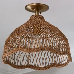 Young House Love Scallop Rattan Ceiling Light